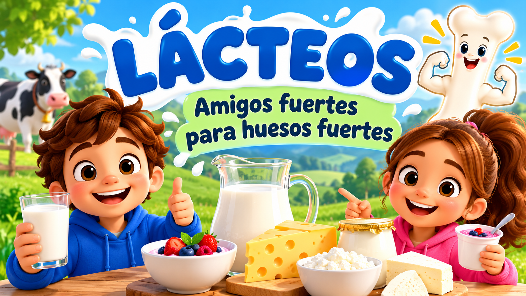 Lácteos. Amigos fuertes para huesos fuertes