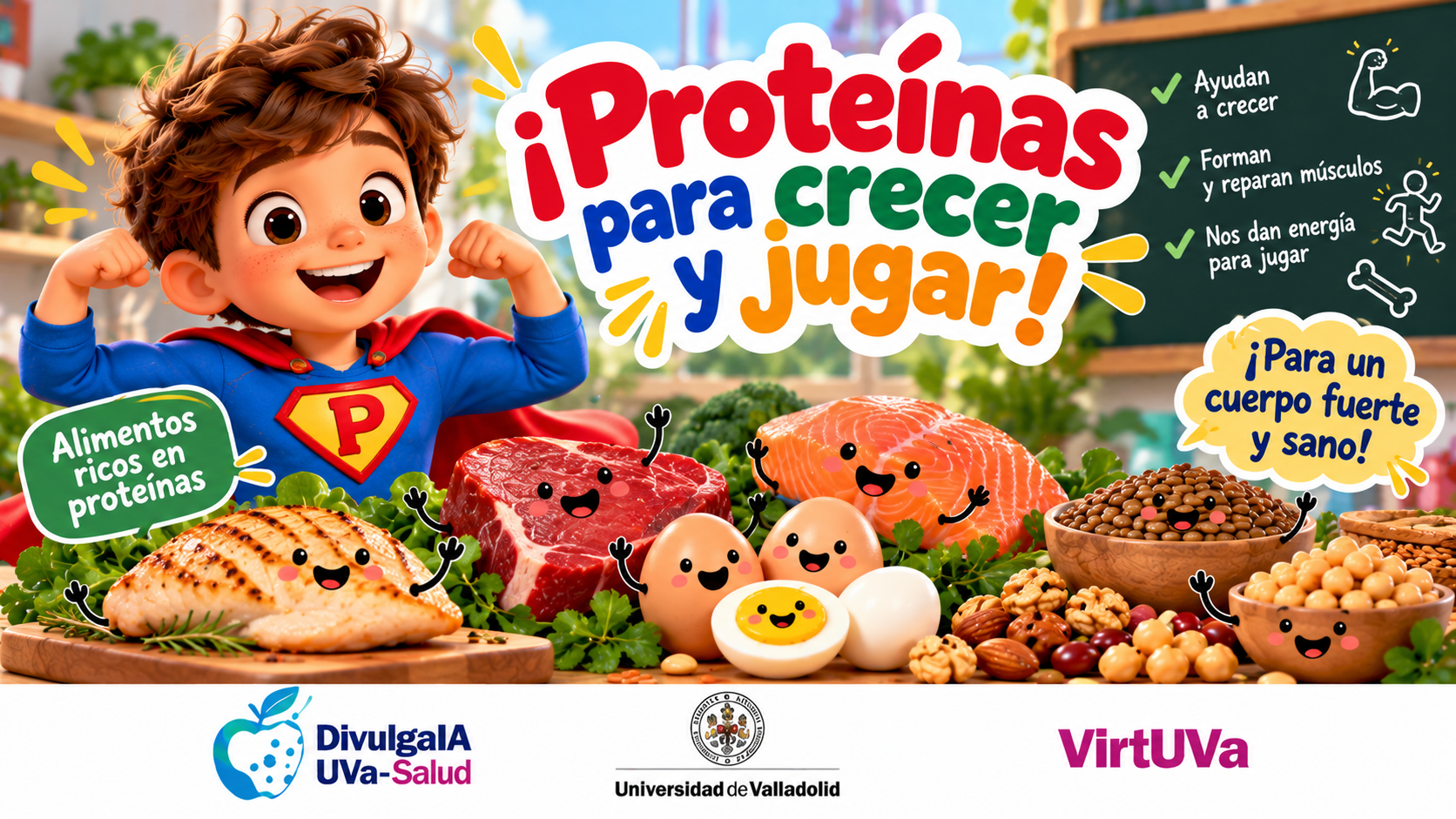 ¡Proteínas para crecer y jugar!