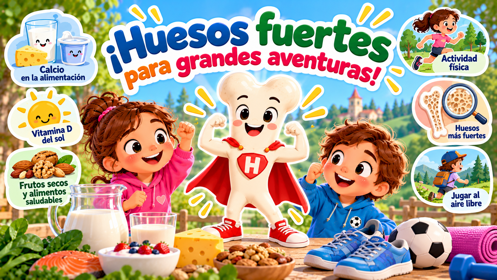 ¡Huesos fuertes para grandes aventuras!